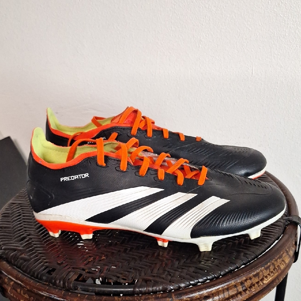 Adidas Predator League FG Soccer Cleats Mens Size 8.5 Black White Orange IG7762